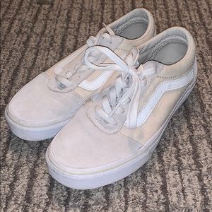 Old Skool Low Top Vans - Cream/Beige